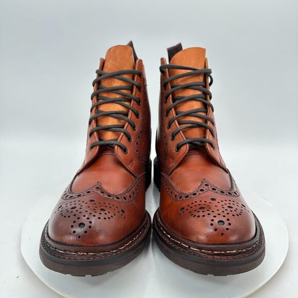 Ralph Lauren Men UK 10D US 10.5 D Brown Leather Itshide Commando England Boot - Picture 2 of 11